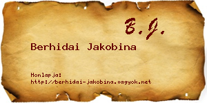 Berhidai Jakobina névjegykártya